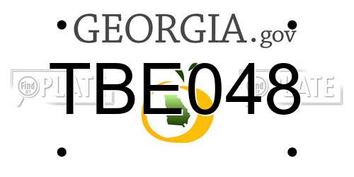 TBE048 Georgia License Plate