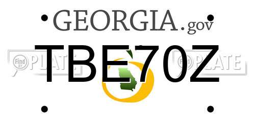 TBE70Z Georgia License Plate