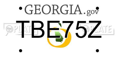 TBE75Z Georgia License Plate