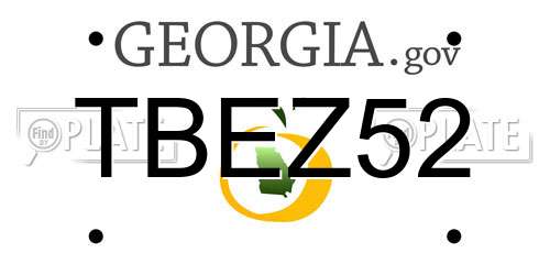 TBEZ52 Georgia License Plate