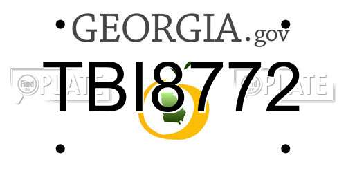 TBI8772 Georgia License Plate