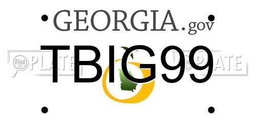 TBIG99 Georgia License Plate