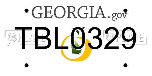 TBL0329 Georgia License Plate