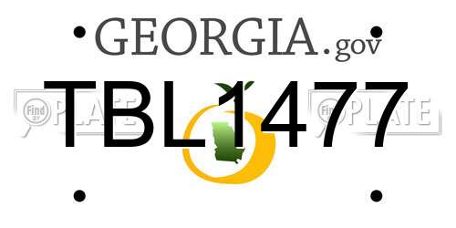 TBL1477 Georgia License Plate