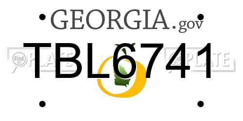 TBL6741 Georgia License Plate