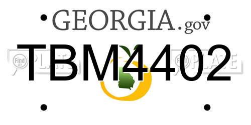 TBM4402 Georgia License Plate