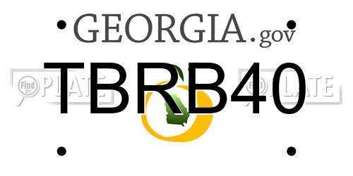 TBRB40 Georgia License Plate