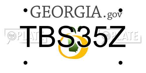 TBS35Z Georgia License Plate