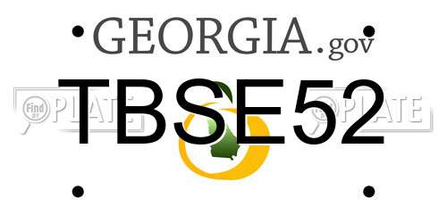 TBSE52 Georgia License Plate