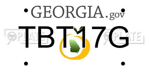 TBT17G Georgia License Plate