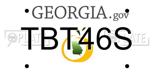 TBT46S Georgia License Plate