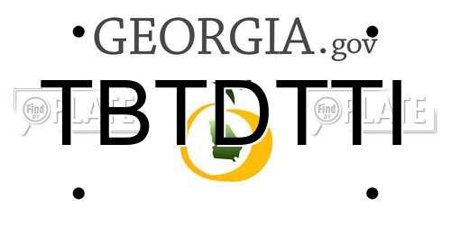 TBTDTTI Georgia License Plate