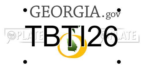 TBTI26 Georgia License Plate