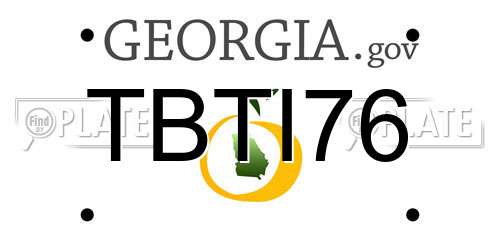 TBTI76 Georgia License Plate