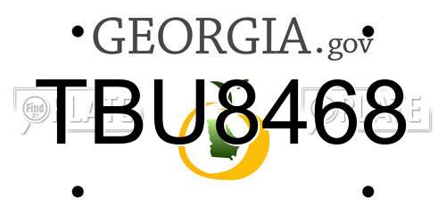 TBU8468 Georgia License Plate