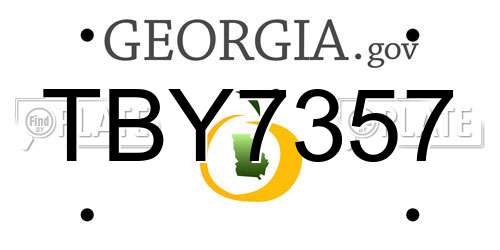 TBY7357 Georgia License Plate