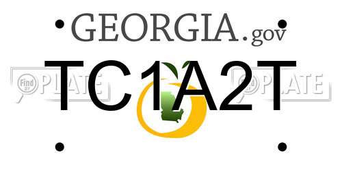 TC1A2T Georgia License Plate