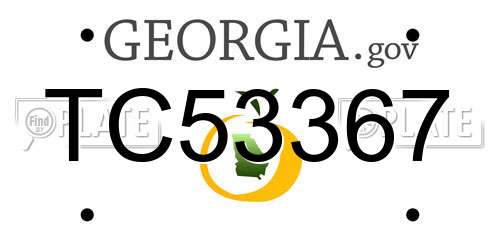 TC53367 Georgia License Plate