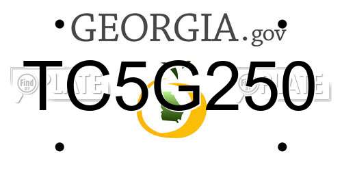 TC5G250 Georgia License Plate