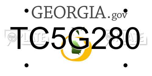 TC5G280 Georgia License Plate
