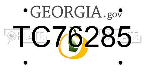 TC76285 Georgia License Plate