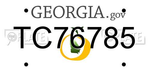 TC76785 Georgia License Plate