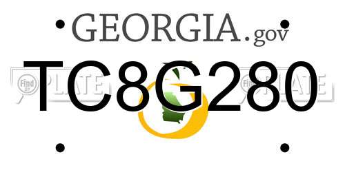 TC8G280 Georgia License Plate