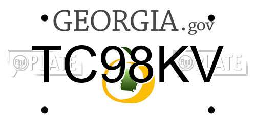 TC98KV Georgia License Plate