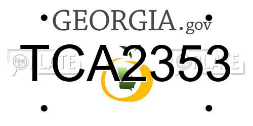 TCA2353 Georgia License Plate