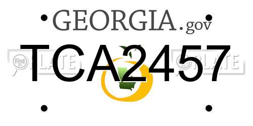 TCA2457 Georgia License Plate