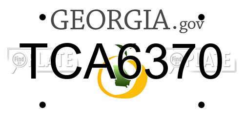 TCA6370 Georgia License Plate