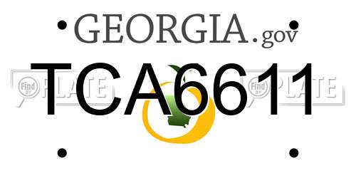 TCA6611 Georgia License Plate
