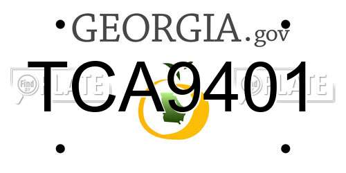 TCA9401 Georgia License Plate