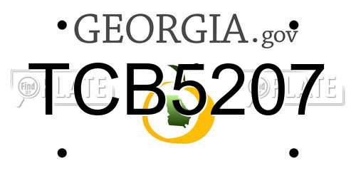 TCB5207 Georgia License Plate