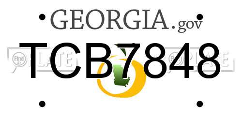 TCB7848 Georgia License Plate