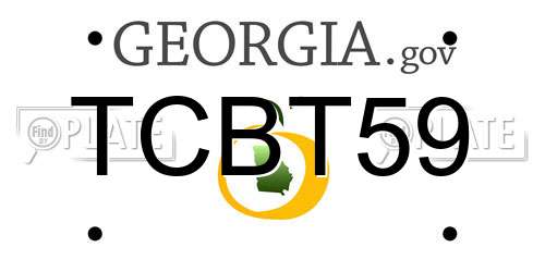 TCBT59 Georgia License Plate