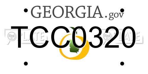 TCC0320 Georgia License Plate
