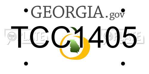 TCC1405 Georgia License Plate