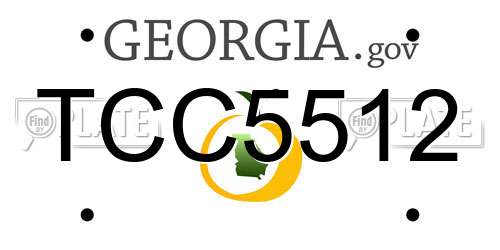 TCC5512 Georgia License Plate