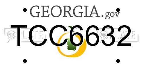 TCC6632 Georgia License Plate