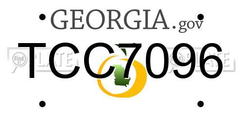 TCC7096 Georgia License Plate