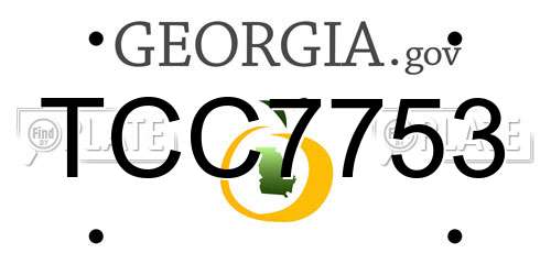 TCC7753 Georgia License Plate