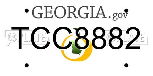 TCC8882 Georgia License Plate