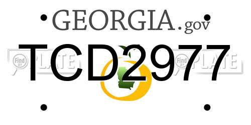 TCD2977 Georgia License Plate