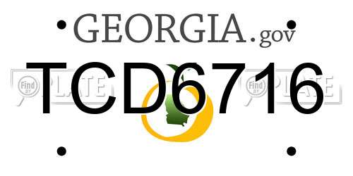TCD6716 Georgia License Plate