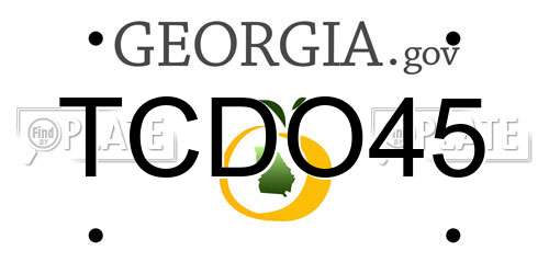 TCDO45 Georgia License Plate