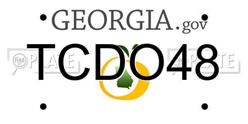 TCDO48 Georgia License Plate