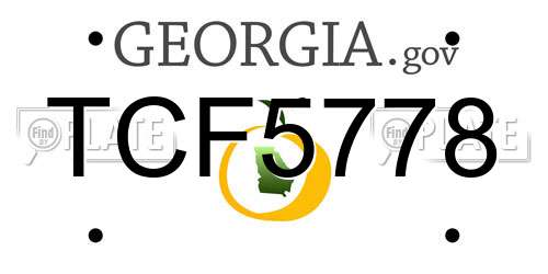 TCF5778 Georgia License Plate