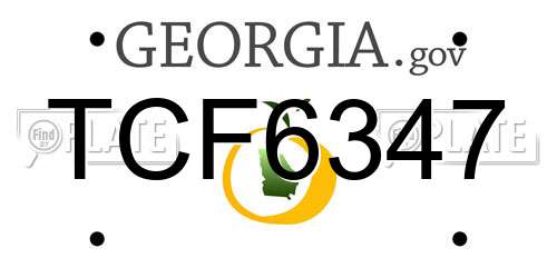 TCF6347 Georgia License Plate