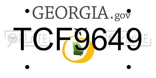 TCF9649 Georgia License Plate